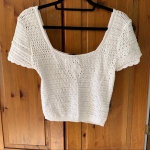 Topshop Crochet Crop Top